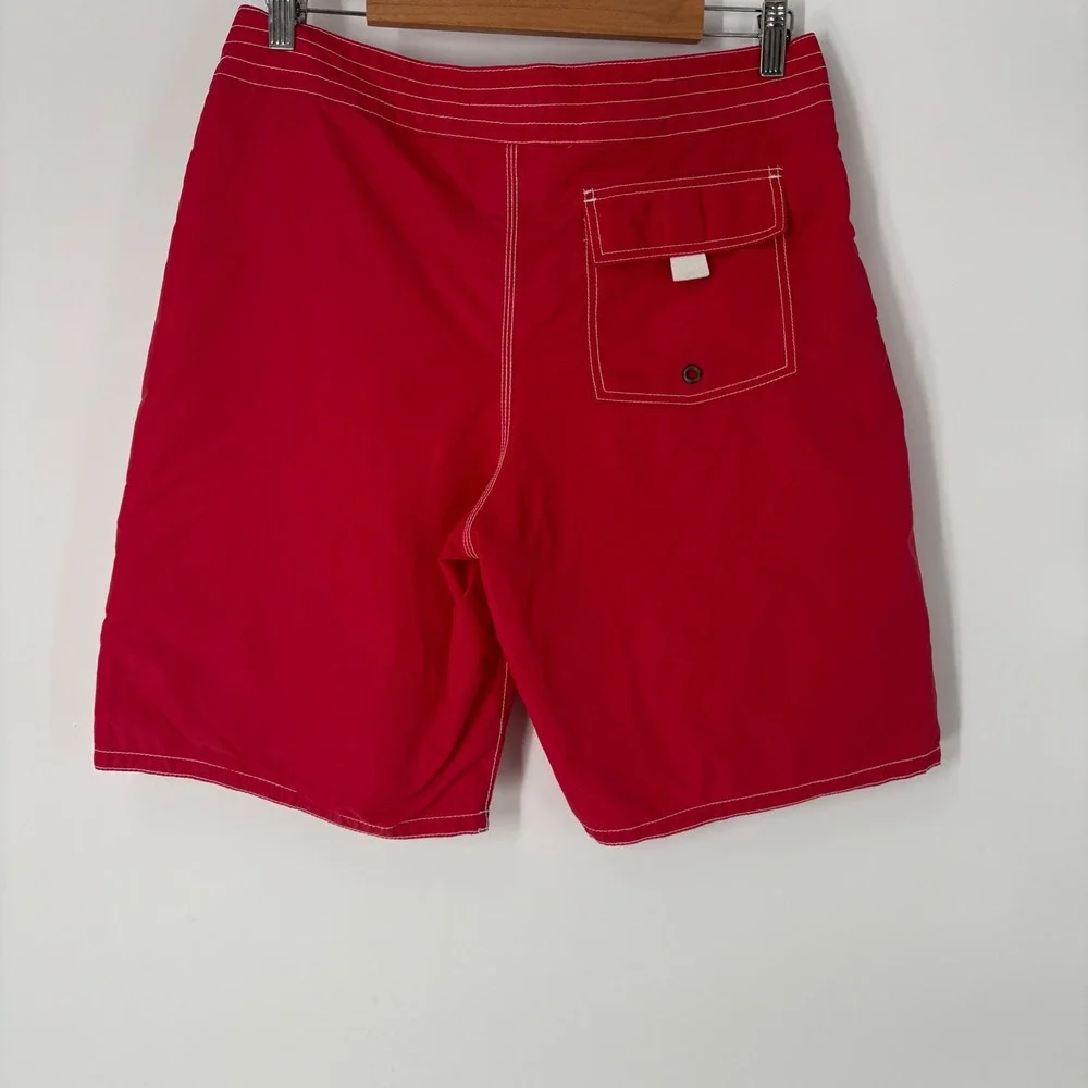 Y2K Old Navy Mens Red Huntington Beach Surf Club Board Shorts Swim Trunks Size M